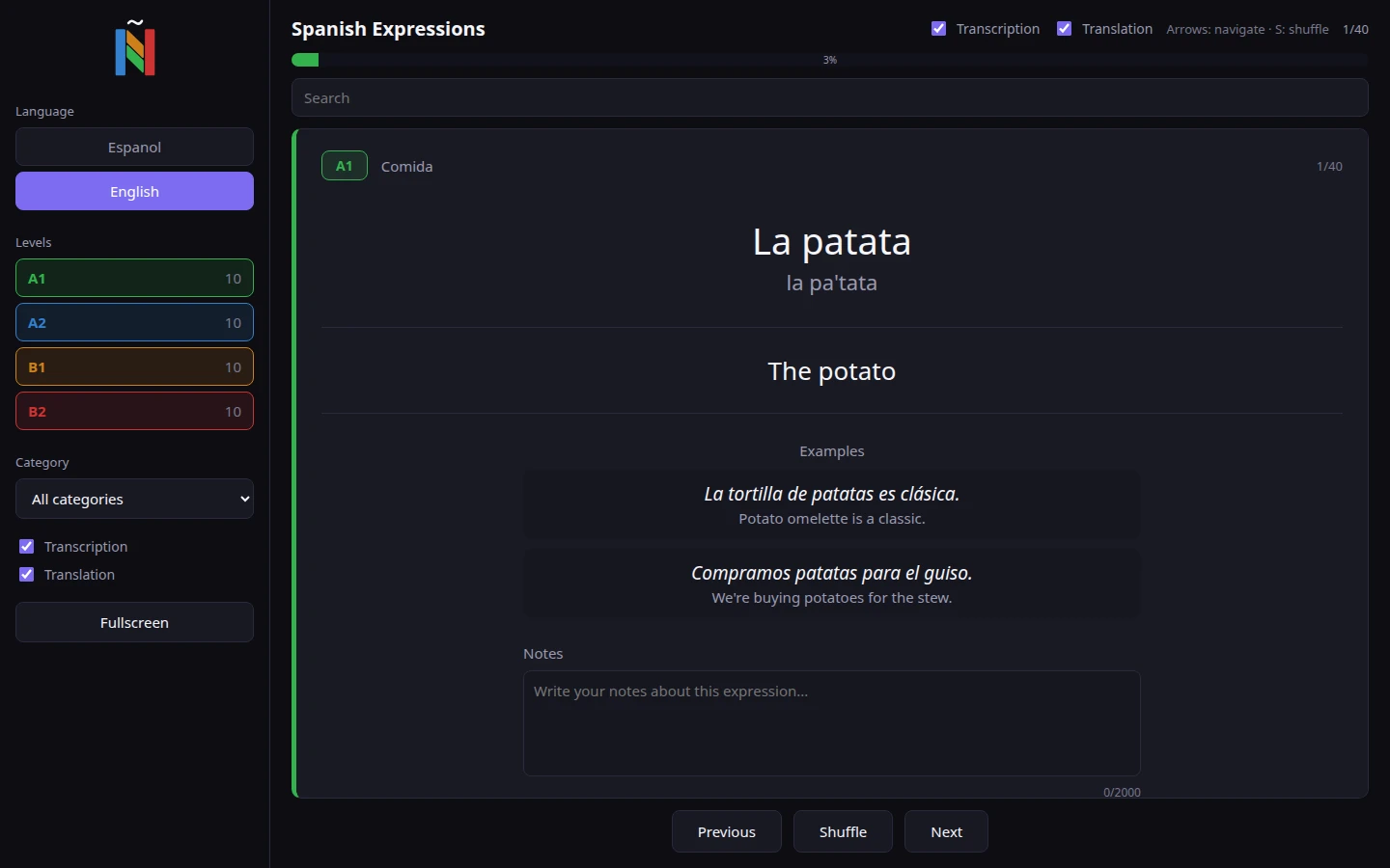 Spanish Expressions no desktop